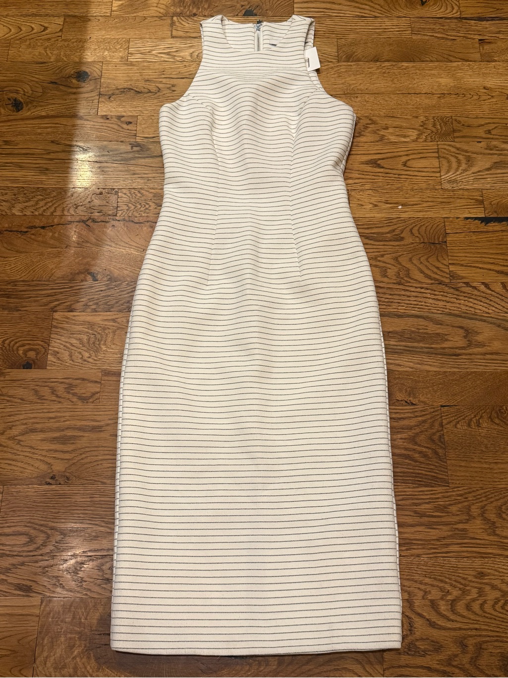 Nwt. By Johnny. Ilona Striped Stretch Midi Dress. Black/White. Size Small.